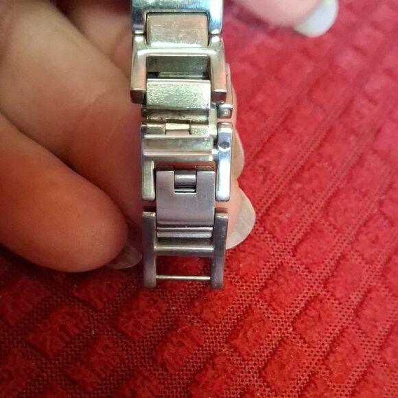 Armani Exchange Silver and Black Women\'s Watch, New Battery, Works Great!